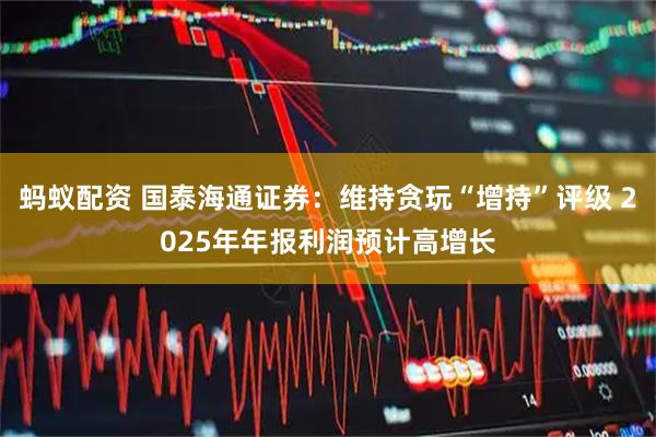 蚂蚁配资 国泰海通证券：维持贪玩“增持”评级 2025年年报利润预计高增长